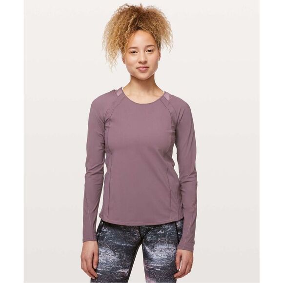 Lululemon Sculpt Long Sleeve size 6/8  M Antique Bark Mauve Pink - Picture 1 of 11
